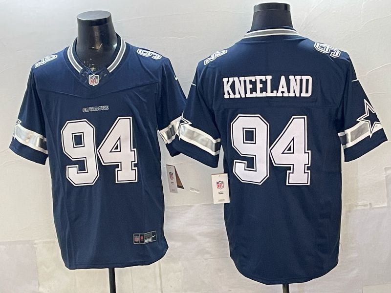 Men 2026 Dallas Cowboys #94 Kneeland Blue 3th generations Nike Limited NFL Jersey style 01